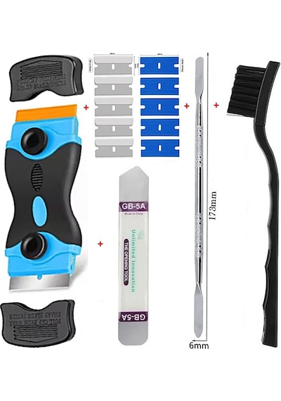 5'si 1 Arada Telefon Lcd Ekran Kazıma Sökücü Uv Oca Metal Ve Plastik Bıçaklı Tamir Aletleri St01