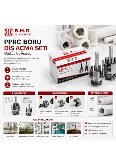 2pcs Pprc Boru Diş Açma Matkap Uç Aparat 5250