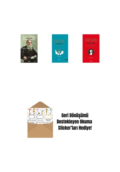 Tolstoy Bütün Eserleri 16 + Tolstoy Bütün Eserleri 18 Ciltli + Tolstoy Bütün Eserleri 15 Ciltli + Okuma Sticker'ları