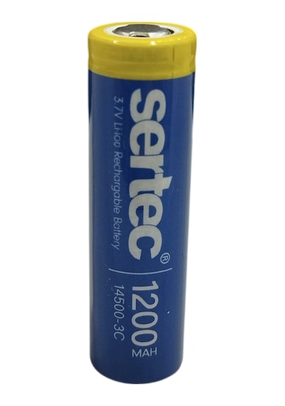 3.7v Li-ion 14500 Aa - 1200 Mah 3c Şarjlı Pil