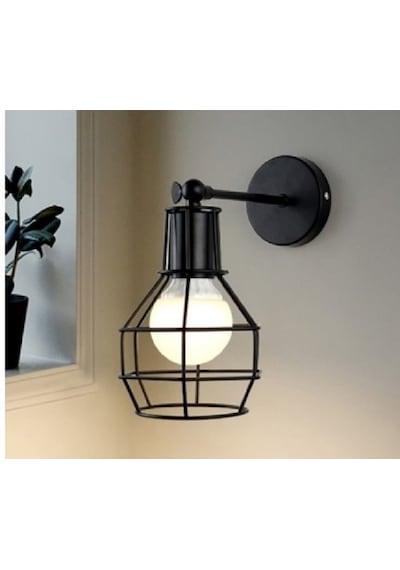 RİOLİGHT RETRO HAREKETLİ BAŞLIK KAFES METAL APLİK Siyah