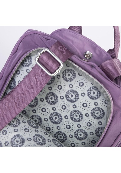 Nas Bag Kadın Çok Gözlü Su Geçirmez Water Proof Ultra Hafif Sırt Çantası Mor
