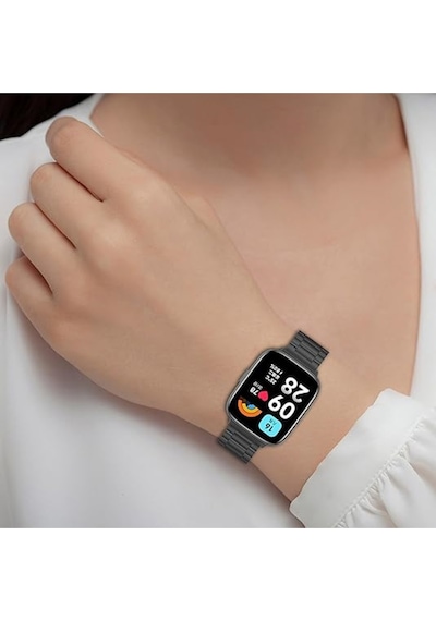 Xiaomi Redmi Watch 3 Active Uyumlu Ayarlabilir Paslanmaz Çelik Akıllı Saat Kordonu