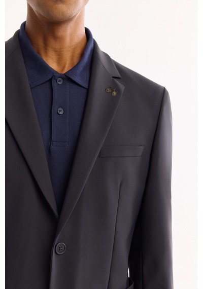 Avva Erkek Lacivert Mono Yaka Bi-stretch Su İtici Kırışmaz Blazer Comfort Slim Fit Ceket A52y4009 Avva Erkek Lacivert Mono Yaka Bi-stretch Su İtici Kırışmaz Blazer Comfort Slim Fit Ceket A52y4009