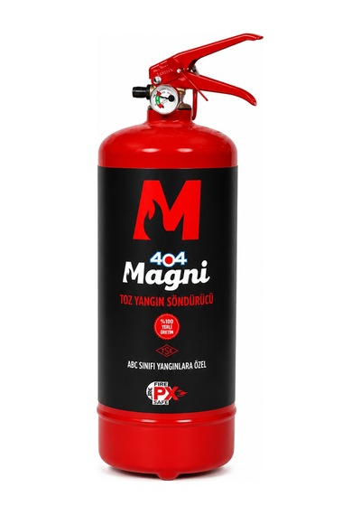 404 Magni 2kg Toz Yangın Söndürücü Tüp Katı Ve Sıvı Yangınları İçin