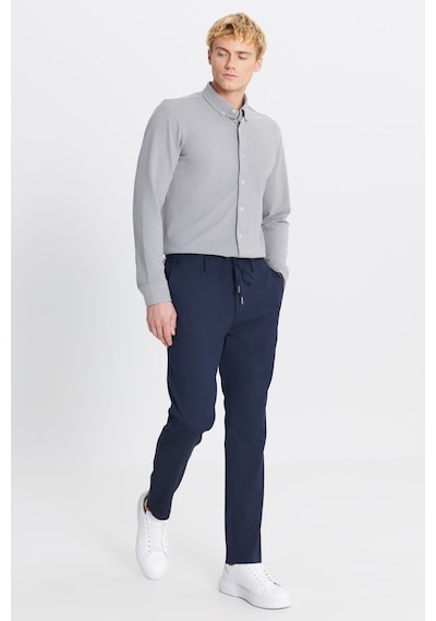 AC&Co / Altınyıldız Classics Erkek Lacı Slim Fit Dar Kesim Beli Bağlamalı Yan Cepli Pantolon Lacı