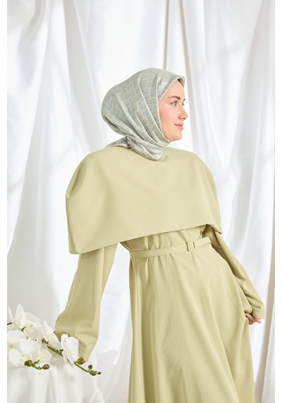Silk Home Twill İpek Eşarp Mini Bouquet Mavi - Gri