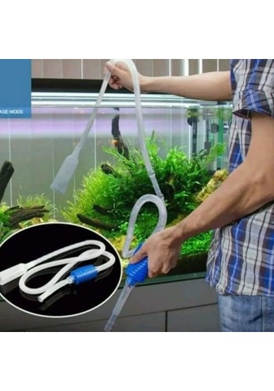 Akvaryum Dip Çekim Sifonu - 140 Cm Akvaryum Pompası Ve Su Tahliye Aparatı