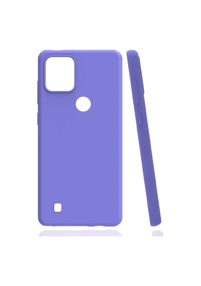Oppo Realme C25y Kılıf Esnek Ince Soft Tasarım Dayanıklı Kılıf Kapak Col178269-lila