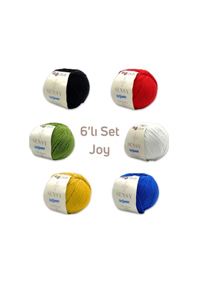 Sensy Orijeans Joy 6 Adet 50gr Baby Soft Cotton Amigurumi Ve Punch Ipi