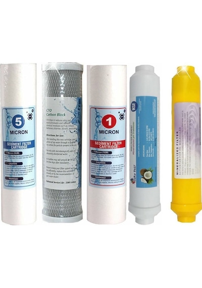 Aqua Bella Reverse Osmosis Tüm Açık Su Arıtma Cihazı Yıllık Bakım Seti Mineralli Set