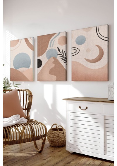 Artavessa Dekoratif 3 Parça Kanvas Tablo - 3CNVS1