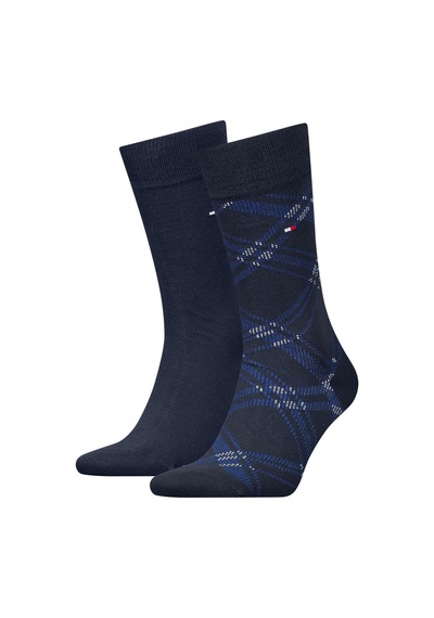 Tommy Hilfiger Th Men Sock 2p Check Erkek Mavi Çorap - S701236310 Mavi