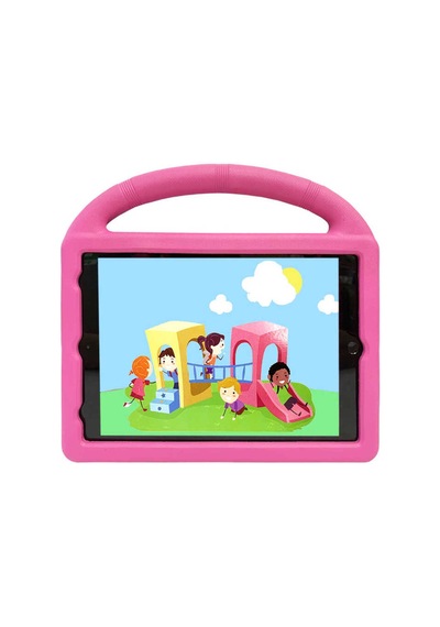İpad 10.2 8.nesil Uyumlu Frm Wheel Car Tekerlek Standlı Tablet Eva Silikon Kılıf-mor Arka Kapak