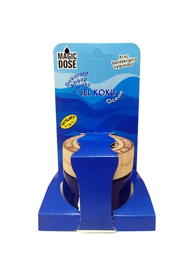 3 Adet Magic Dose Dekoratif Ahşap Kapaklı Jel Koku 50ml - Okyanus
