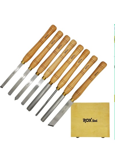 Rox Wood 8 Parça Torna Kalemi Ahşap Kutulu 15399105