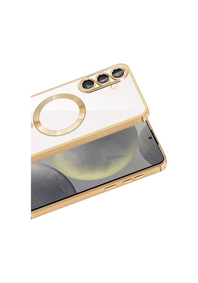 Samsung Galaxy Uyumlu A37 5g Kılıf M-safe Özellikli Kamera Lensli Korumalı Şeffaf Silikon Kapak Gold