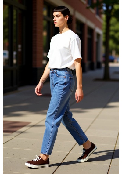 Ersefa Kadın Denim Relaxed Fit Pantolon Fonksiyonel Dayanıklı Kaliteli K mavi