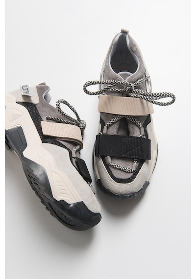 Luvishoes Luvi Shoes Lulen Siyah Vizon Sim Yazılı Cırtlı Kadın Spor Sneakers Siyah