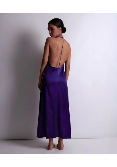 Aubade Silk Desire Uzun Gecelik Derin Dekolteli Saten Guipure Dantel Detaylı Sırt Dekolteli Elbise Mor Aubade Silk Desire Uzun Gecelik Derin Dekolteli Saten Guipure Dantel Detaylı Sırt Dekolteli Elbise Mor