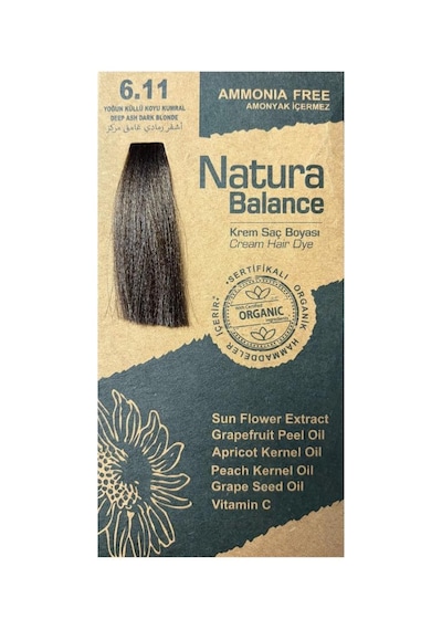 Natura Balance Saç Boyası 6.11 Yoğun Küllü Koyu Kumral