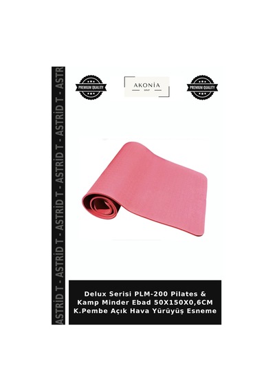 Delux Serisi Plm-200 Pilates & Kamp Minder Ebad 50x150x0,6cm K.pembe Açık Hava Yürüyüş Esneme