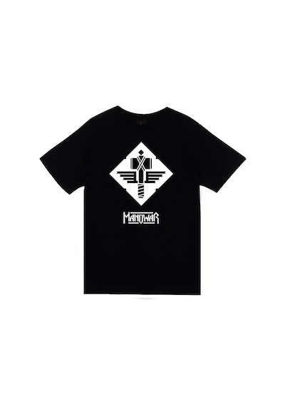 Stoned&Fame Manowar Baskılı Unisex %100 Pamuk Siyah T-shirt SIYAH Siyah