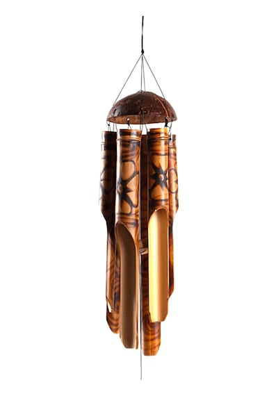Feng Shui Coconat Bambu Rüzgar Çanı 45 Cm Orta Boy