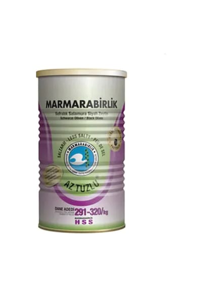 Marmarabirlik Hususi Az Tuzlu 291-320 KB S Siyah Zeytin 6 x 400 G