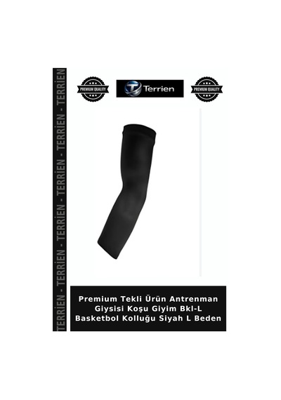 Premium Tekli Ürün Antrenman Giysisi Koşu Giyim Bkl-l Basketbol Kolluğu Siyah L Beden