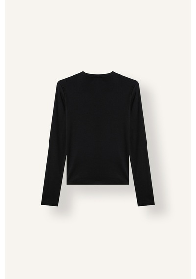 Defacto %100 Pamuk Slim Fit Bisiklet Yaka Düğmeli Ribana Uzun Kollu Basic Hırka I9576ax26aubk81 Siyah-bk81