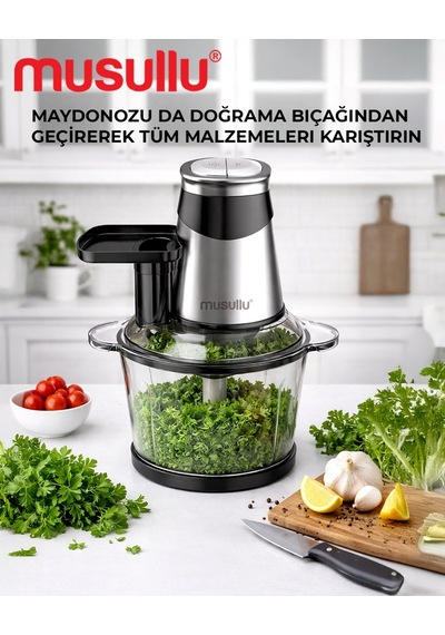 Musullu Msl-1232-3 Çok Amaçlı Ve Çelik Hazneli Rondo Doğrayıcı
