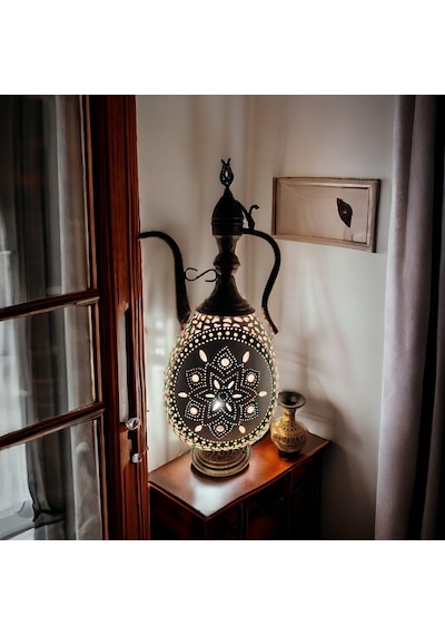 İbrik Modeli Otantik Desenli Su Kabağı Lamba Diğer