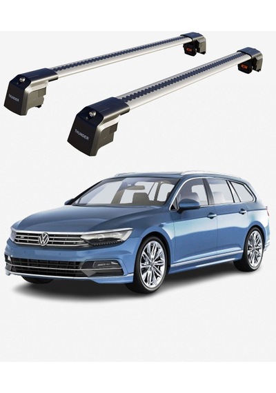 Volkswagen Passat Varıant 2015-sonrası Trx2 Thunder Carrier Kilitli Ara Atkı Taşıyıcı Tavan Barı Gri