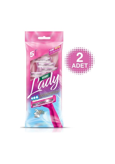 Derby Lady 2 Bıçaklı Kadın Tıraş Bıçağı 5'li  Poşet X 2 ADET