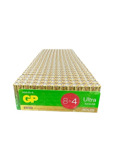 Gp Ultra Alkalıne Aaa 8+4 İnce Kalem Pil