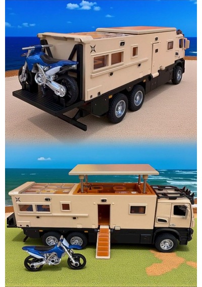 95620 Sesli Ve Işıklı Çek Bırak Motorlu Oyuncak Model Karavan 39257801