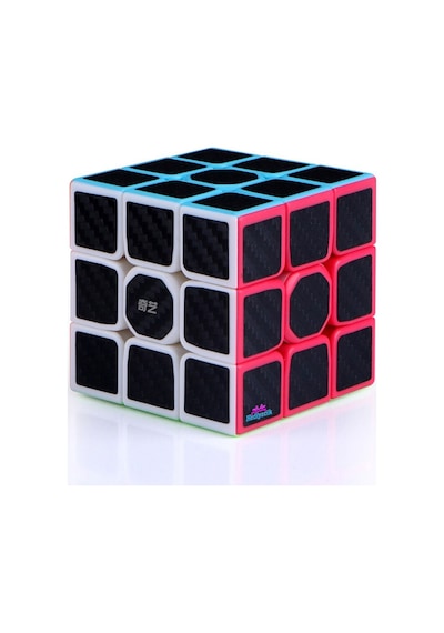 Qiyi Warrior S 3x3 Karbon Fiber Zeka Küpü Akıl Küpü Rübik Küp