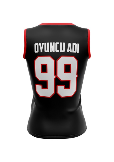 Acr Giyim Voleybol Forması Dijital Baskı Kişiye Özel Tasarım Tek Üst Siyah