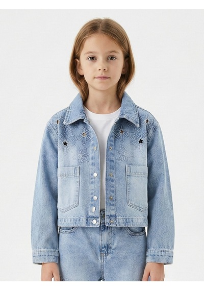 Xo Kids Kız Çocuk 3lü Alt Üst Kombin Takmı 5-13 Yaş Set0480 Mavi