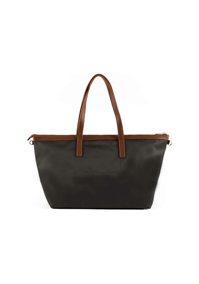 Faik Sönmez Suni Deri Detaylı Tote Bag Çanta Büyük W26cnt008 Uw26cnt00854 Haki