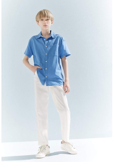 DeFacto Erkek Çocuk Carrot Fit Standart Paça Keten Görünümlü Pantolon E5828A825SMER238