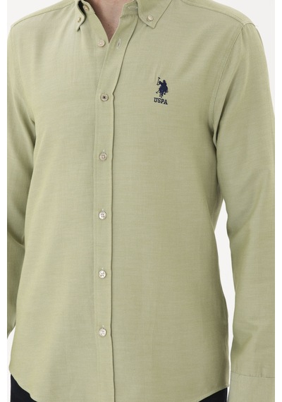 U.s. Polo Assn. Erkek Açık Haki Gömlek Basic 50287805-vr183 Açık Haki