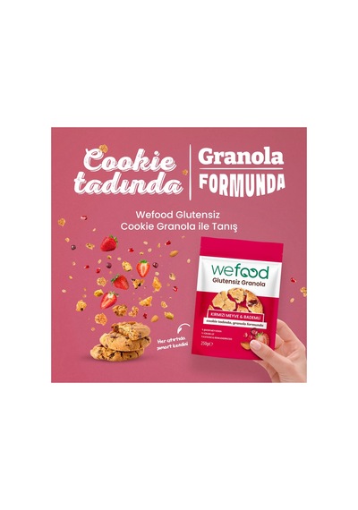 Glutensiz Granola Kırmızı Meyve & Bademli 250 Gr