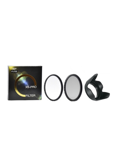 Nikon D3200 D5000 18-55 Mm Lens Için 52 Mm Slim Uv + Slim Cpl Polarize Filtre + Yaprak Parasoley