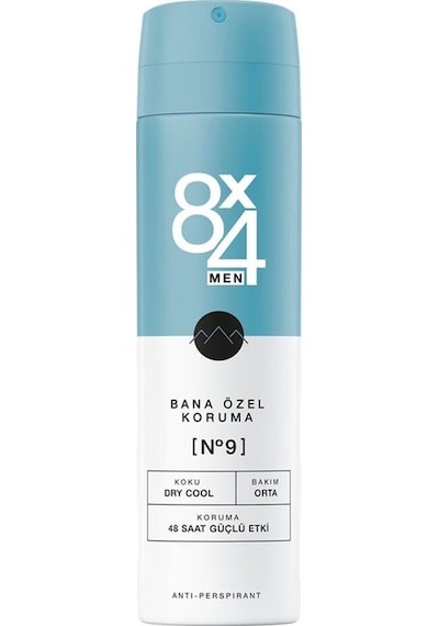 8X4 No:9 Bana Özel Koruma Dry Cool Erkek Deodorant 150 ML
