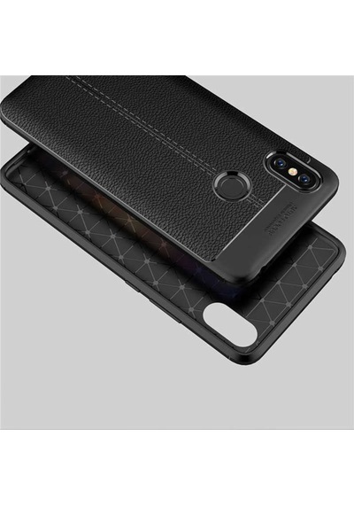 Xiaomi Mi Max 3 Kılıf Deri Tarzı Niss Silikon Case