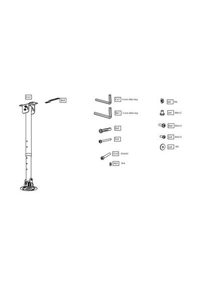Proscreen Ultimate Prj 2 52Cm 70Cm Askı Aparatı