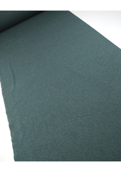 Koyu Zümrüt Yeşili Renkte Bir Yüzü Havlı Diagonel Geçişli Yumuşak İnterlok Örme Kumaş Hırkalık & Elbiselik En: 140cm-12353