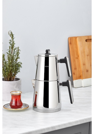 Karaca  Powersteel Pro 316+ Space Maxi Çelik İndüksiyon Tabanlı Çaydanlık Takımı